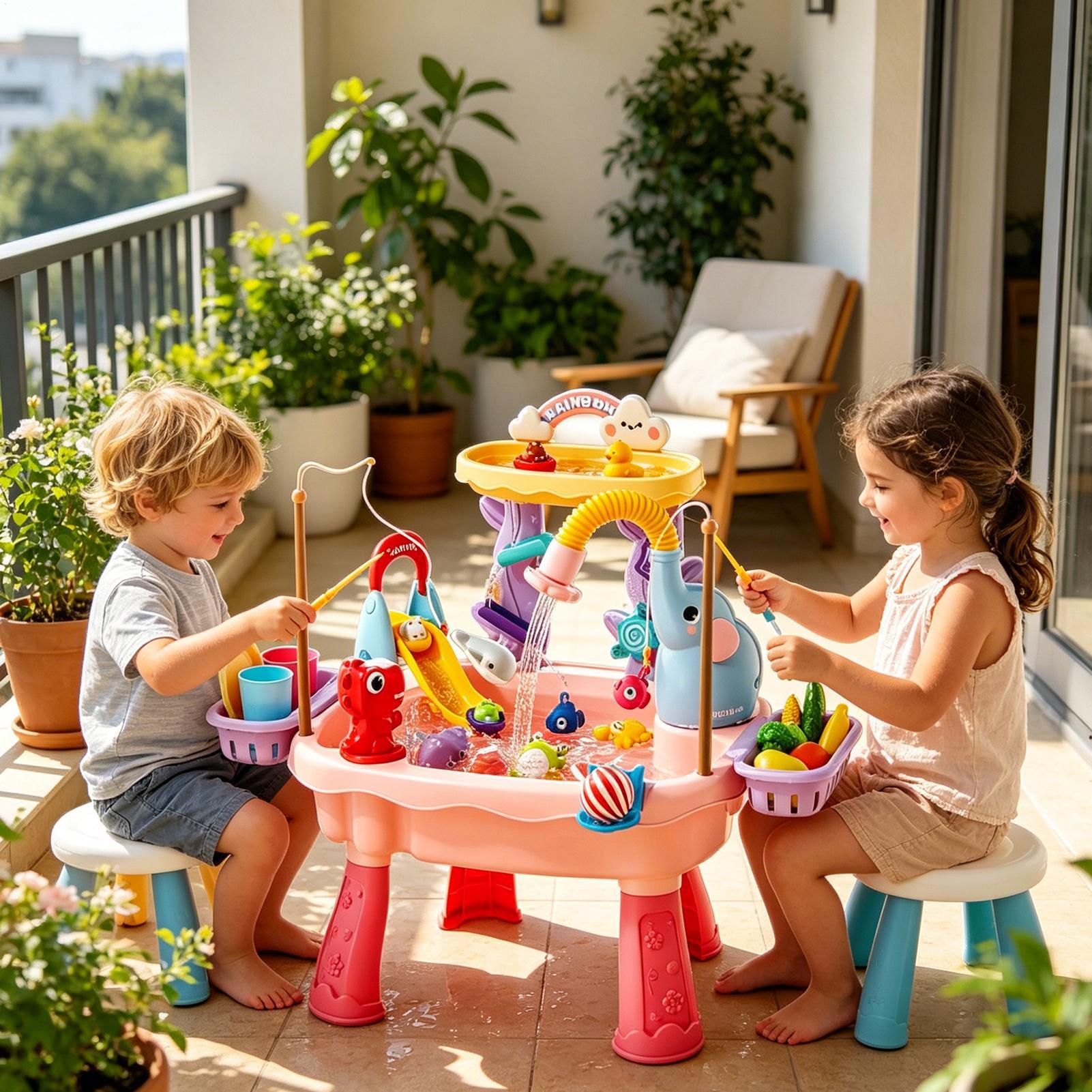 Upgraded Toddler Water Table K - Kids Outdoor Sink บทวิจารณ์และราคา