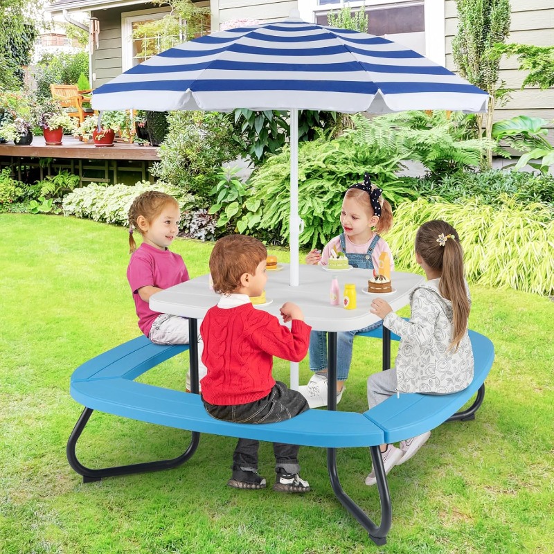 Costzon Kids Picnic Table, Kid - Kids Outdoor Foldable Chair บทวิจารณ์และราคา