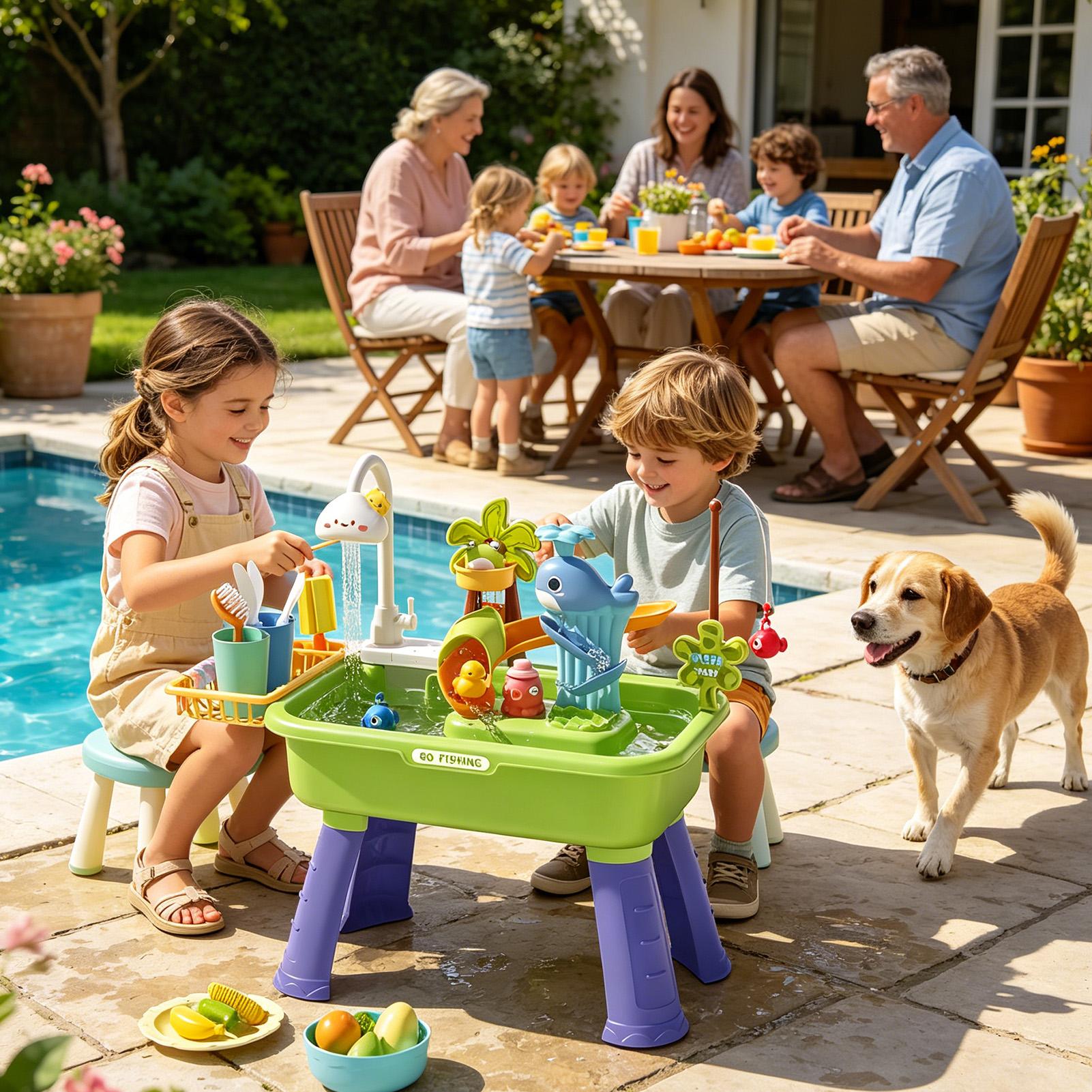 Water Table For Kids With Pump - Kids Outdoor Sink บทวิจารณ์และราคา
