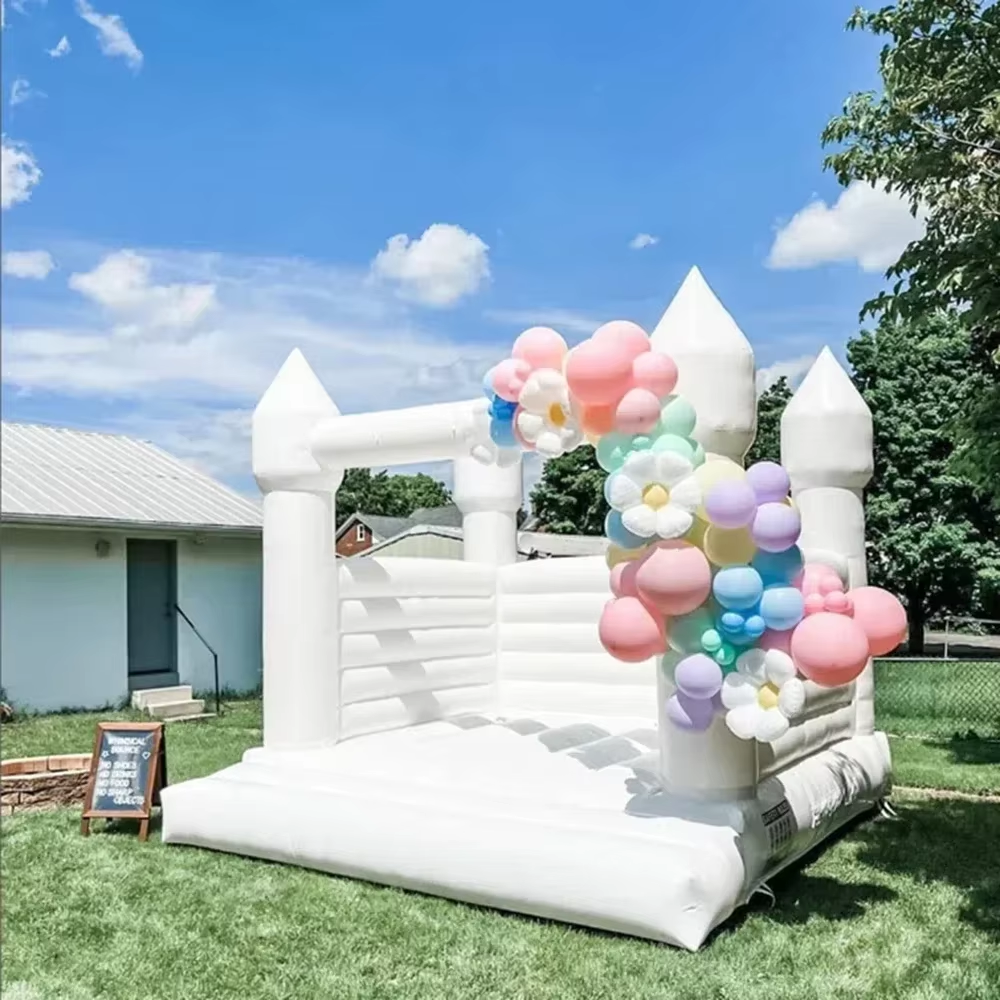 White Inflatable Bounce House  - Kids Outdoor Jumping Castle บทวิจารณ์และราคา