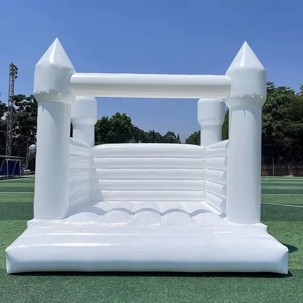 White Inflatable Bounce House  - Kids Outdoor Jumping Castle บทวิจารณ์และราคา