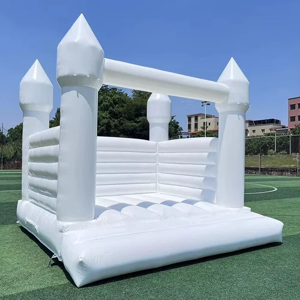 White Inflatable Bounce House  - Kids Outdoor Jumping Castle บทวิจารณ์และราคา