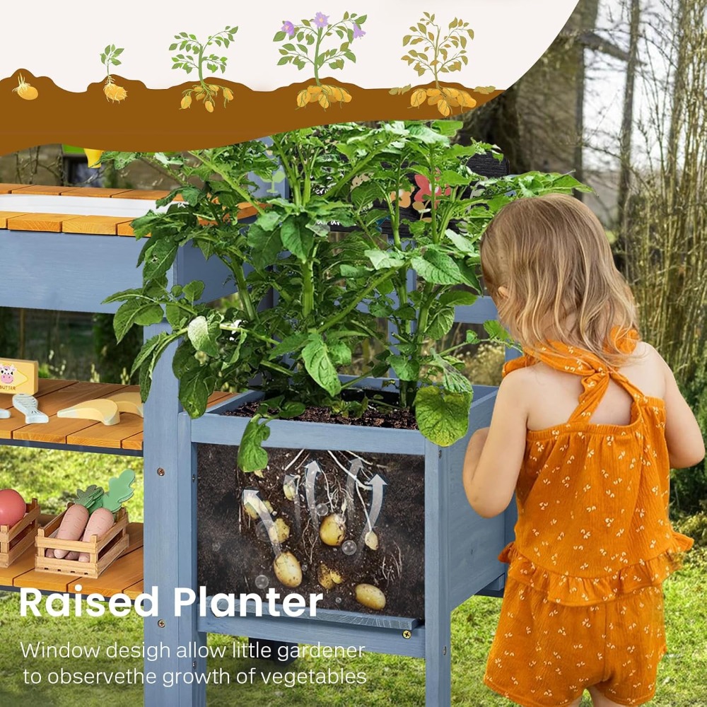 US Shipping Mud Kitchen for Ki - Kids Outdoor Sink บทวิจารณ์และราคา