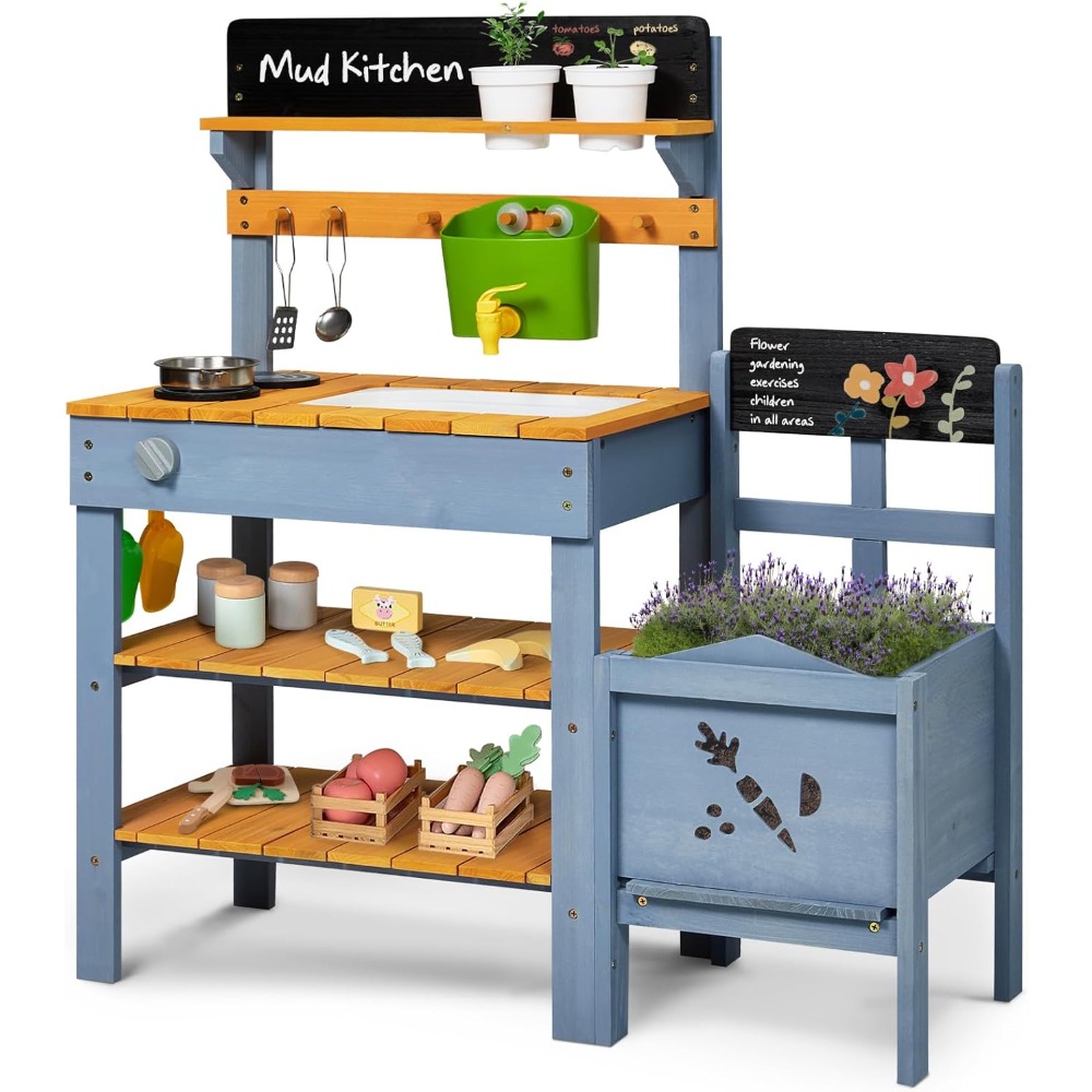 US Shipping Mud Kitchen for Ki - Kids Outdoor Sink บทวิจารณ์และราคา