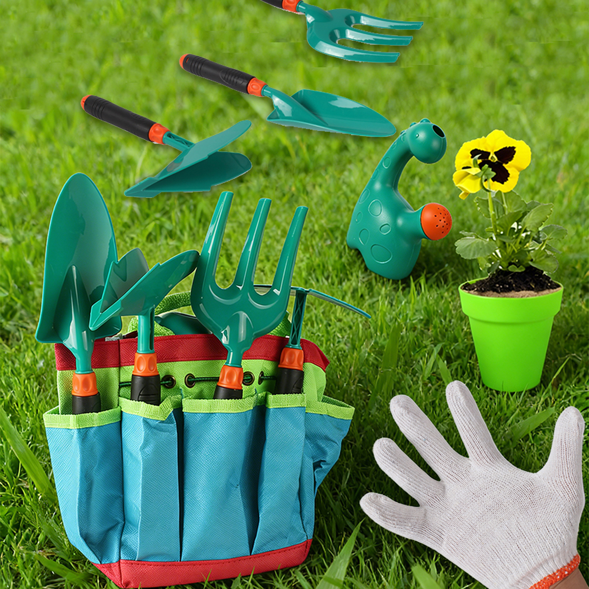 Gardening Tool Set Toys for ki - Kids Outdoor Gloves บทวิจารณ์และราคา
