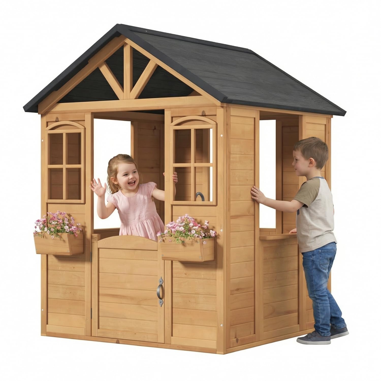 Wooden Kids Playhouse Outdoor  - Kids Outdoor Sink บทวิจารณ์และราคา