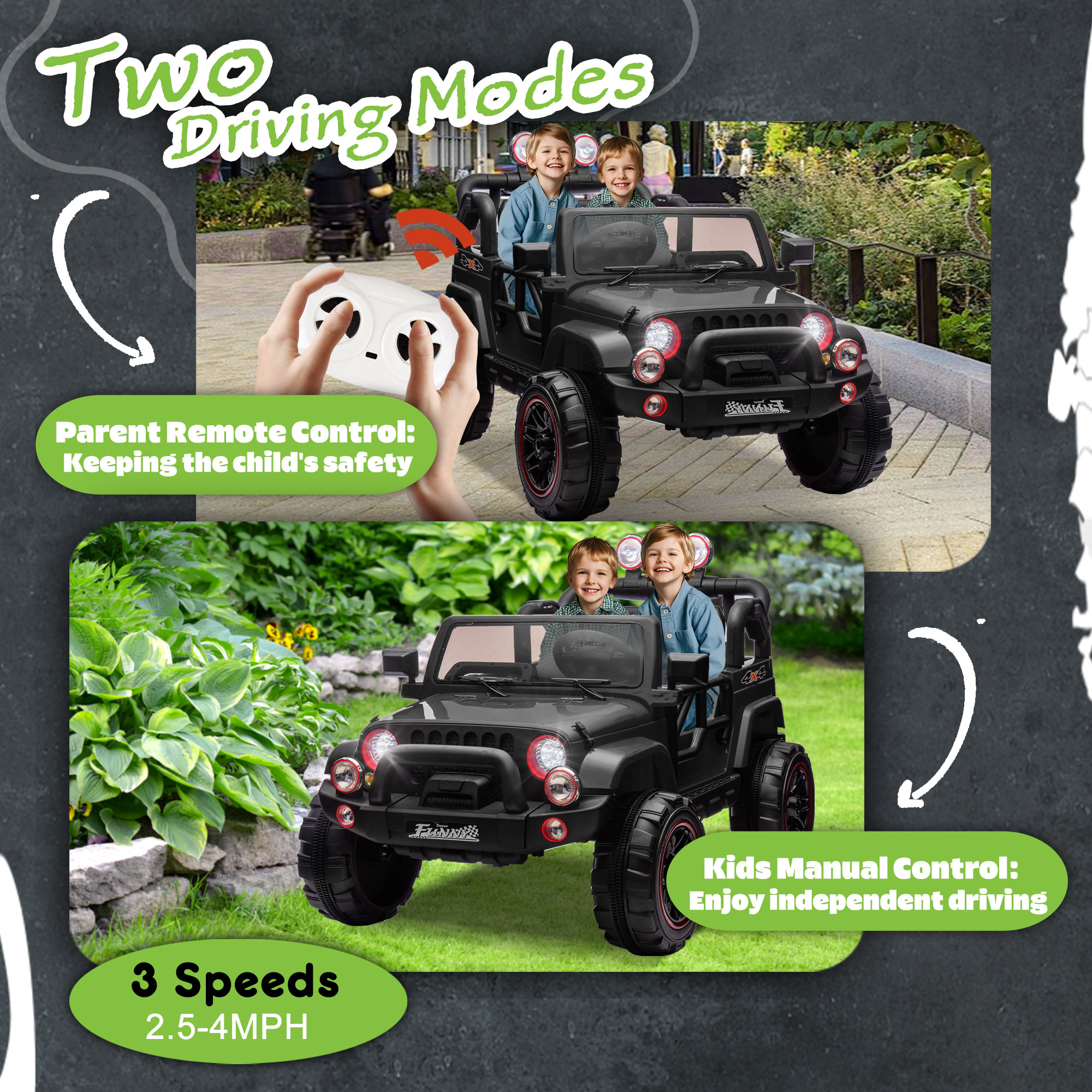 Kids Electric Ride On Toy 24V  - Kids Outdoor Electric Car บทวิจารณ์และราคา