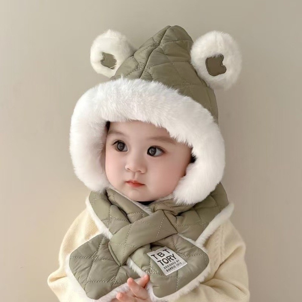 New Integrated Hat Scarf Set W - Kids Outdoor Gloves บทวิจารณ์และราคา