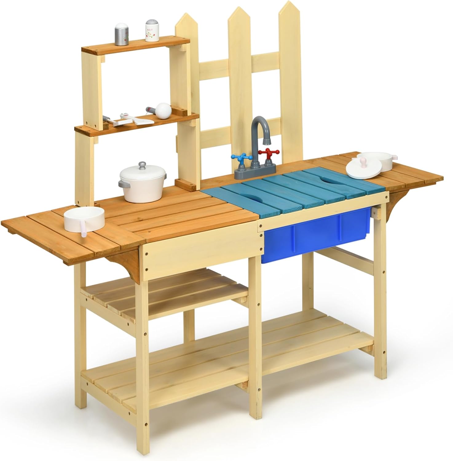 Kids Mud Kitchen Playset, Indo - Kids Outdoor Sink บทวิจารณ์และราคา