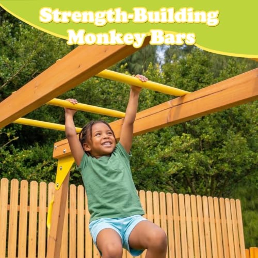 Backyard playground set with m - Kids Outdoor Monkey Bars บทวิจารณ์และราคา