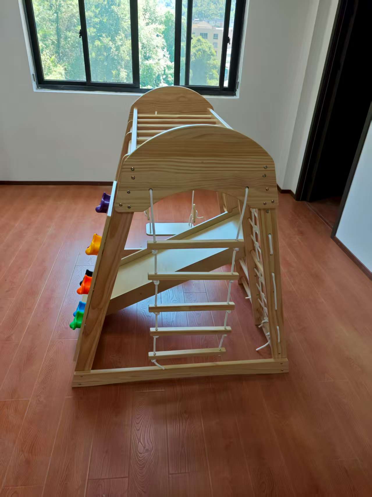 Wooden Kids Climbing Frame Lad - Kids Outdoor Frame บทวิจารณ์และราคา