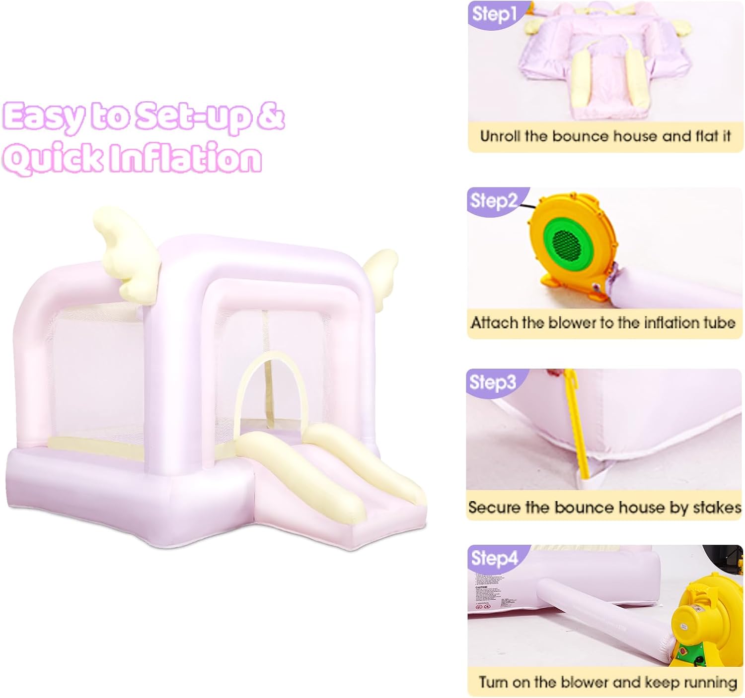 Inflatable Bouncy Castle with  - Kids Outdoor Jumping Castle บทวิจารณ์และราคา