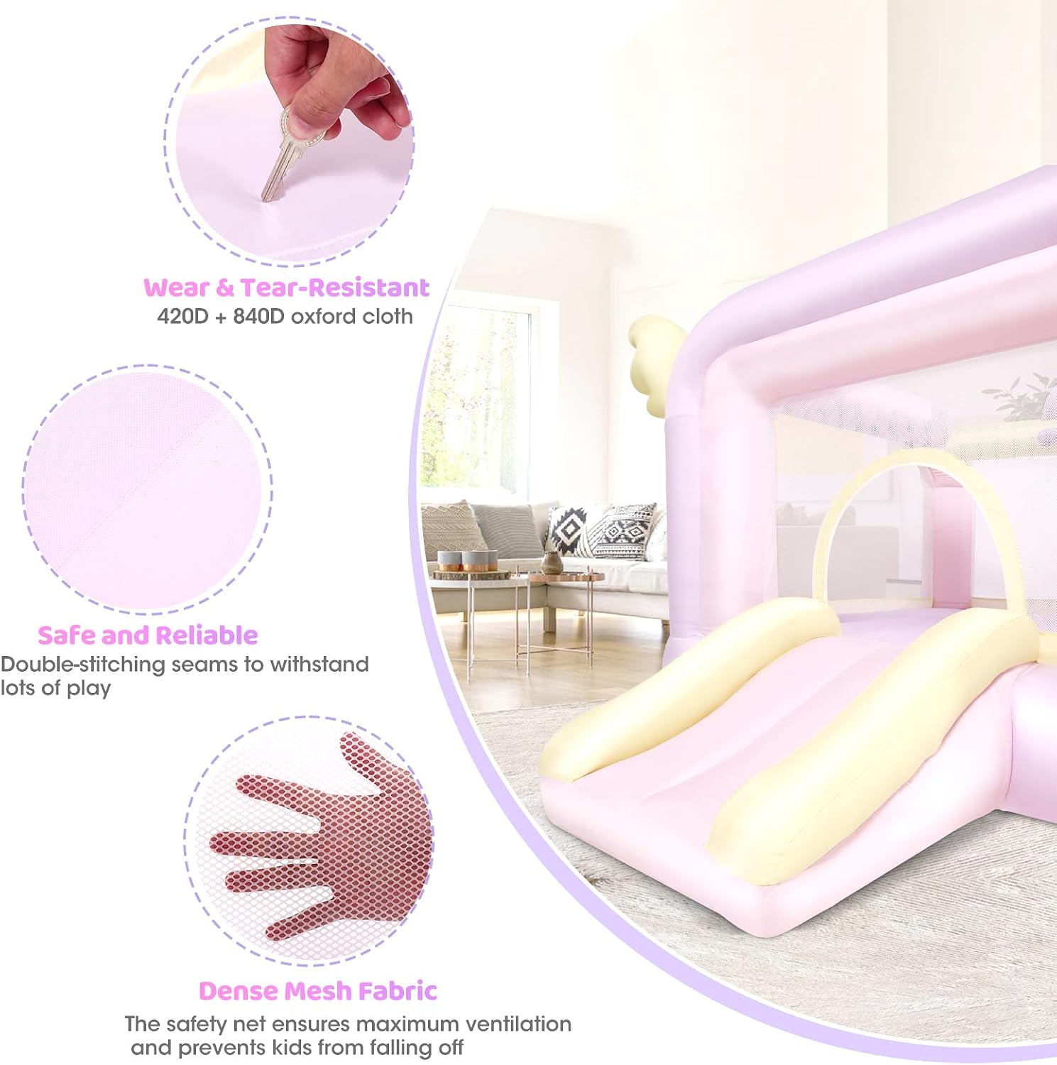 Inflatable Bouncy Castle with  - Kids Outdoor Jumping Castle บทวิจารณ์และราคา