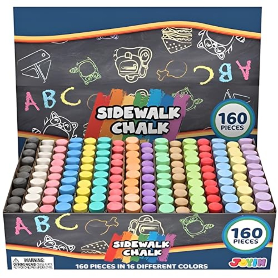 160 PCS Sidewalk Chalks Set-16 - Chalk Outdoor Jumbo บทวิจารณ์และราคา