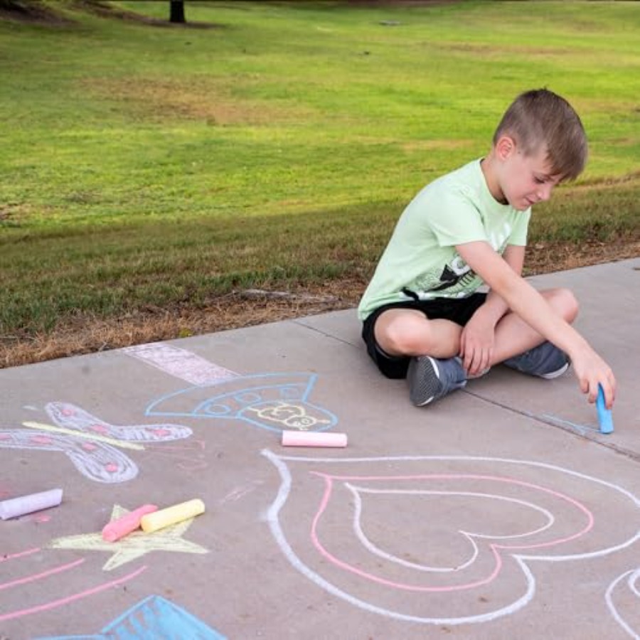 160 PCS Sidewalk Chalks Set-16 - Chalk Outdoor Jumbo บทวิจารณ์และราคา