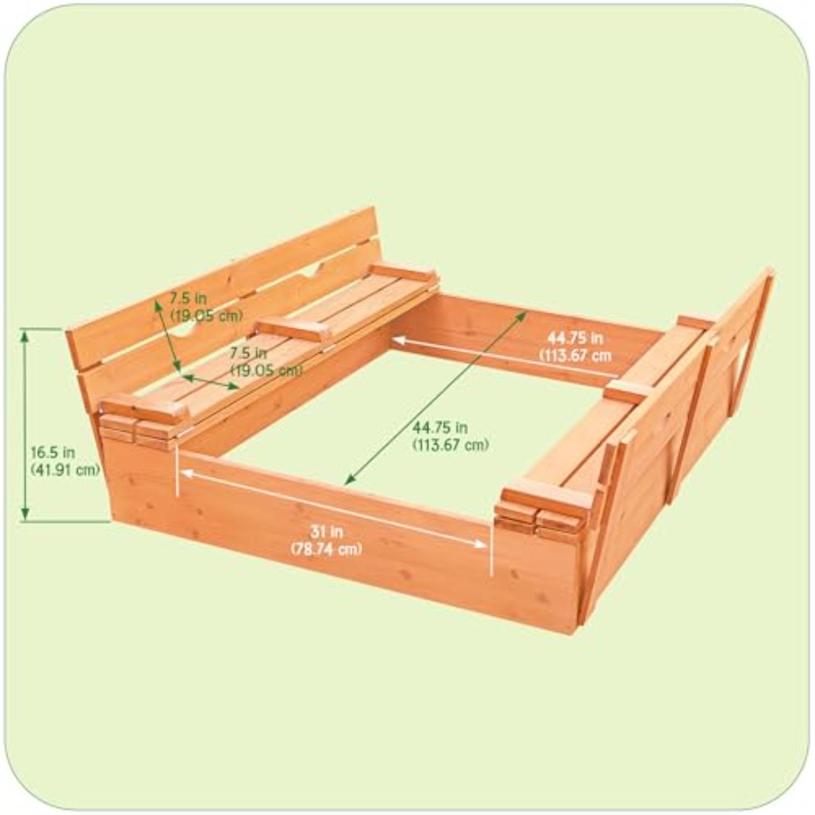 Outdoor wooden sandbox with li - Kids Outdoor Sandbox บทวิจารณ์และราคา