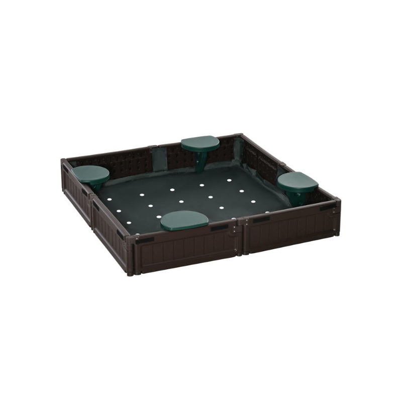 Kids Outdoor Sandbox with Cove - Kids Outdoor Sandbox บทวิจารณ์และราคา