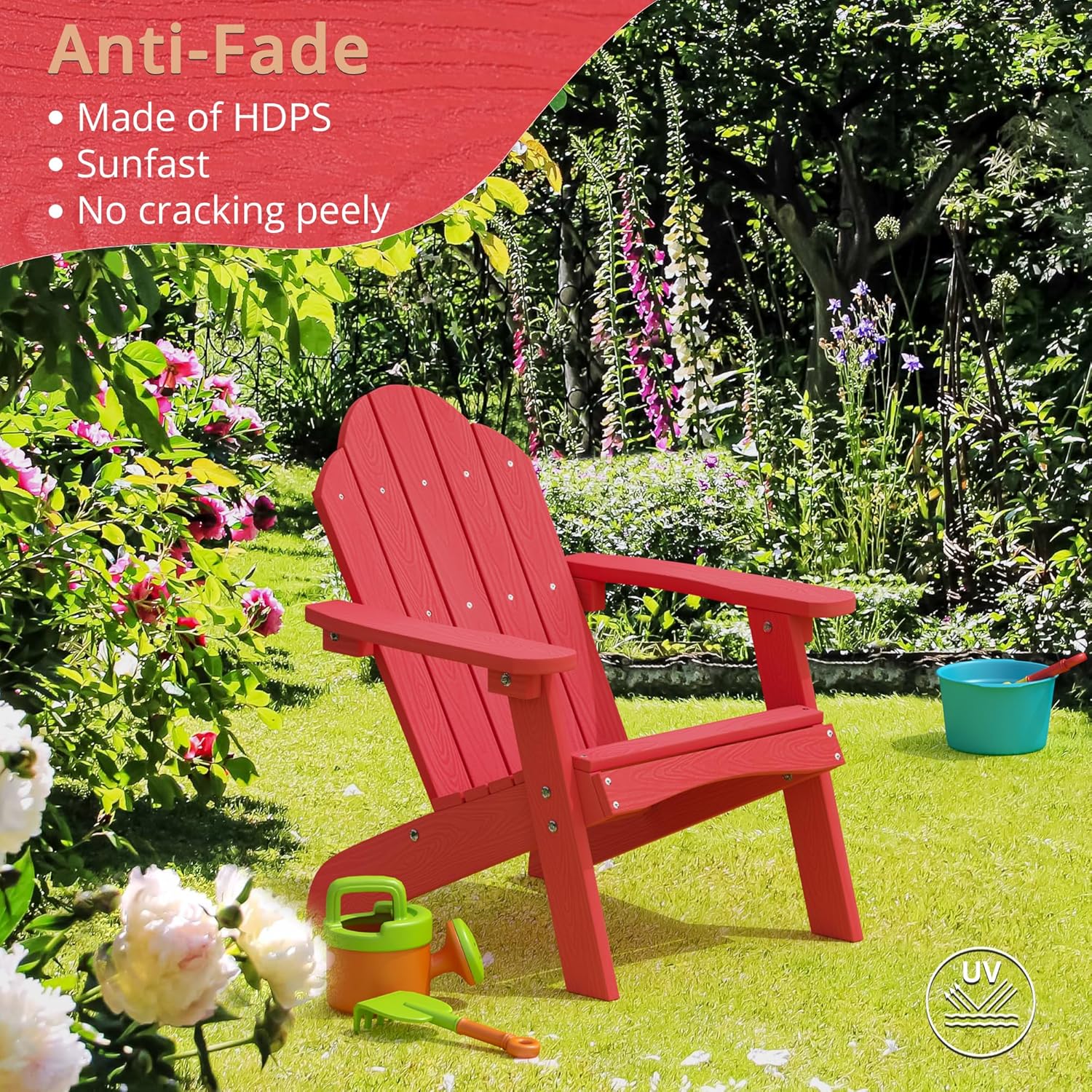 Kids Adirondack Chair Set of 2 - Kids Outdoor Adirondack Chair บทวิจารณ์และราคา