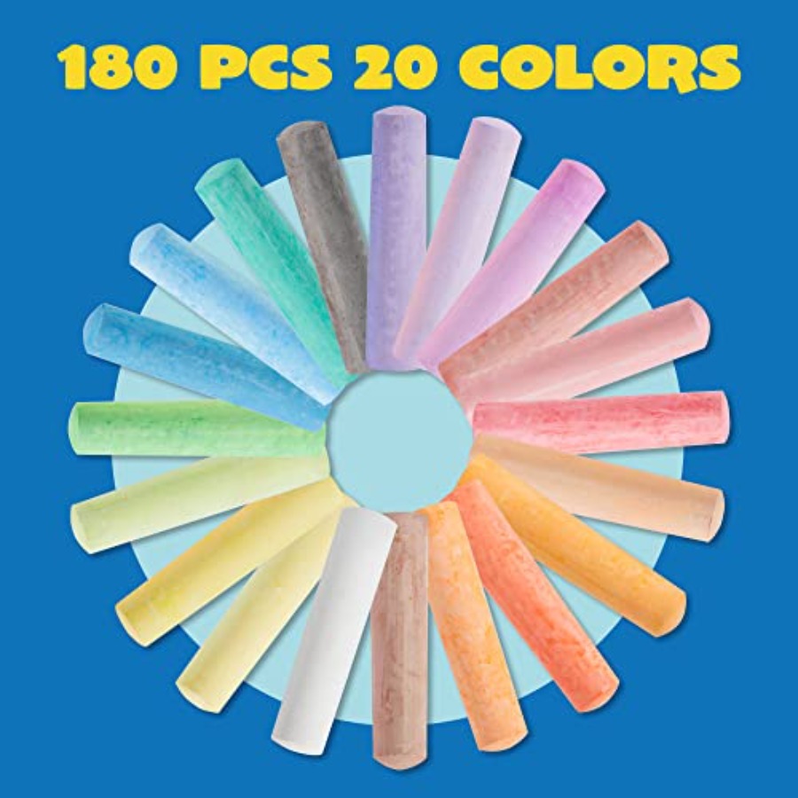 180 PCS Washable Sidewalk Chal - Chalk Outdoor Jumbo บทวิจารณ์และราคา