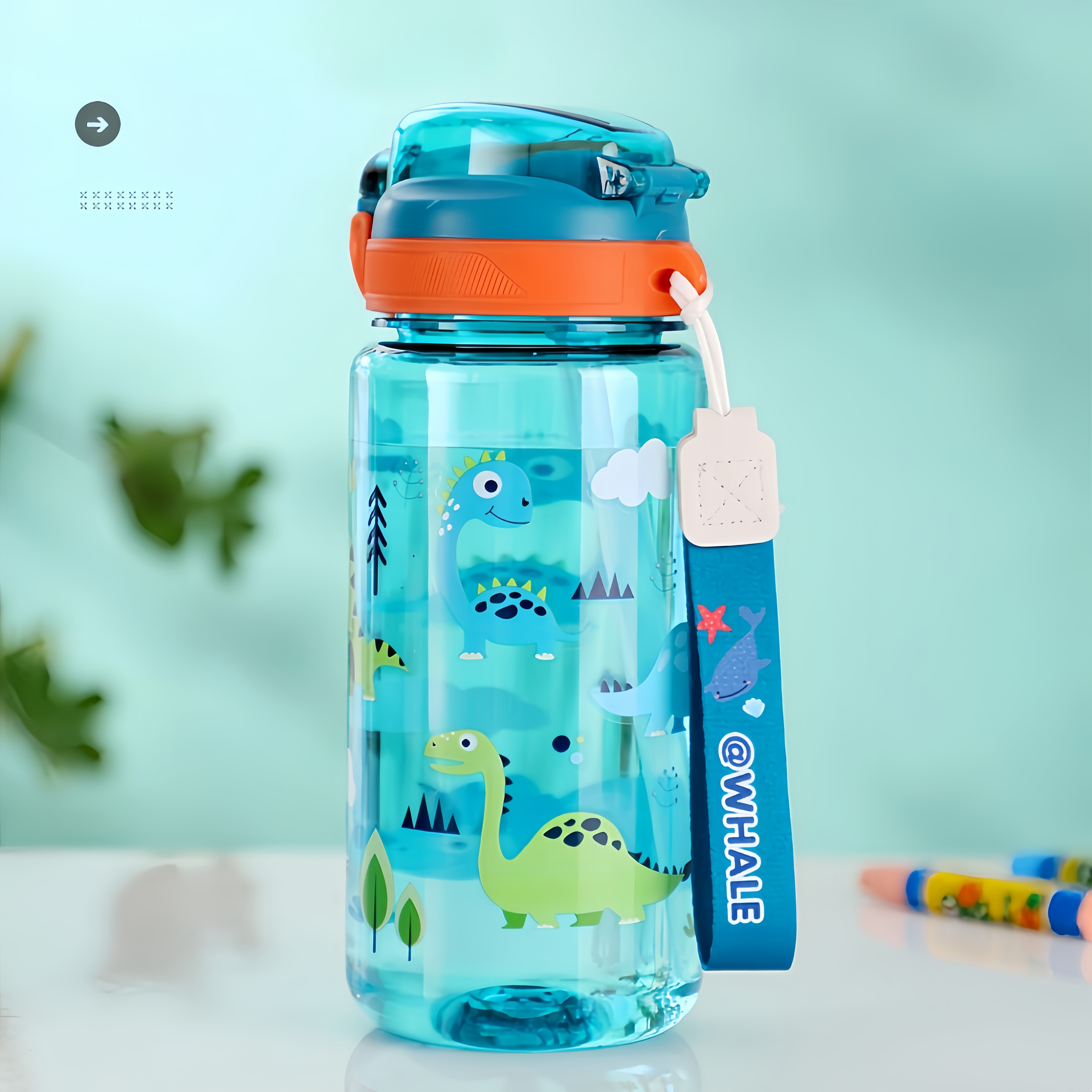 Water Bottle Plastic Handheld  - Outdoor Kid Friendly บทวิจารณ์และราคา