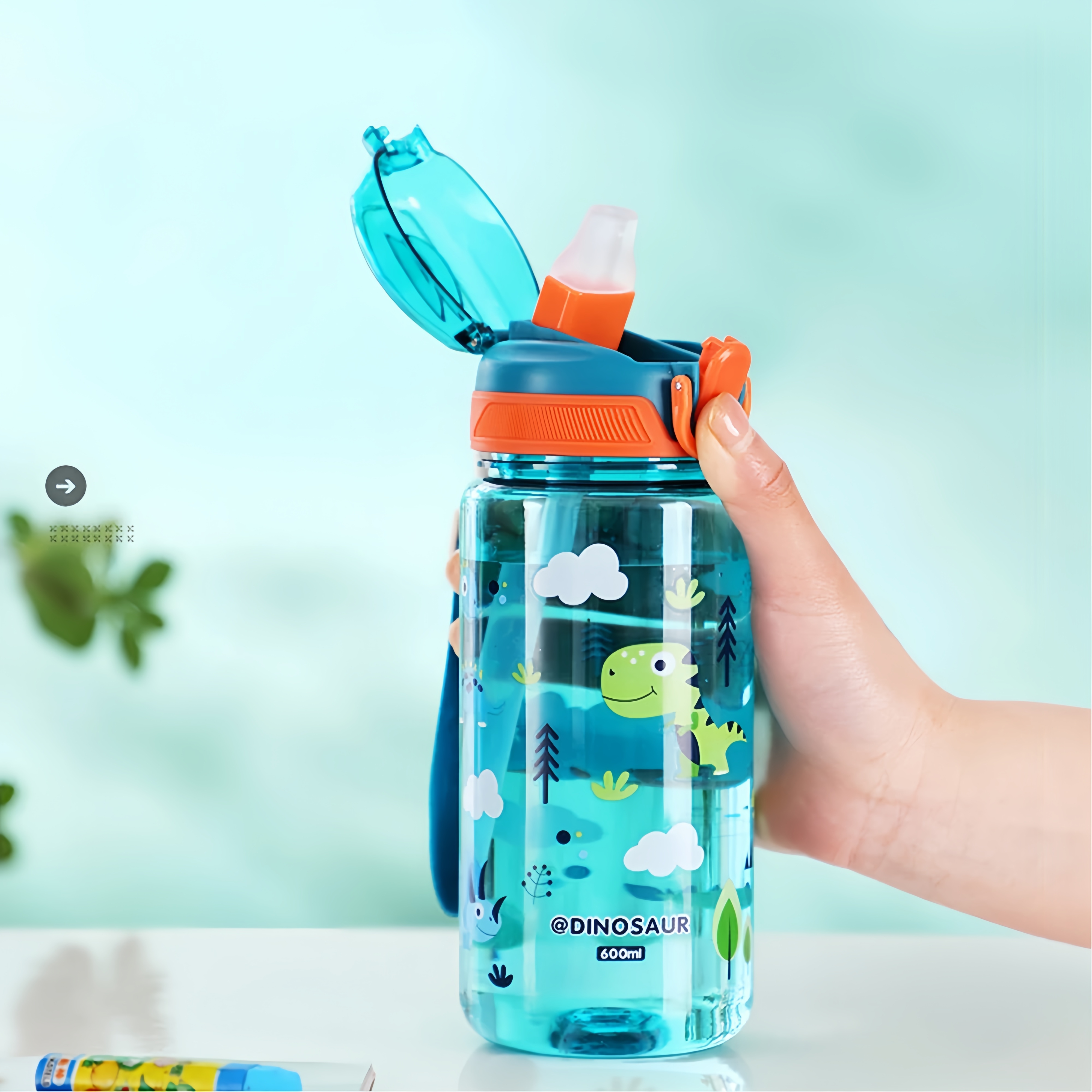 Water Bottle Plastic Handheld  - Outdoor Kid Friendly บทวิจารณ์และราคา