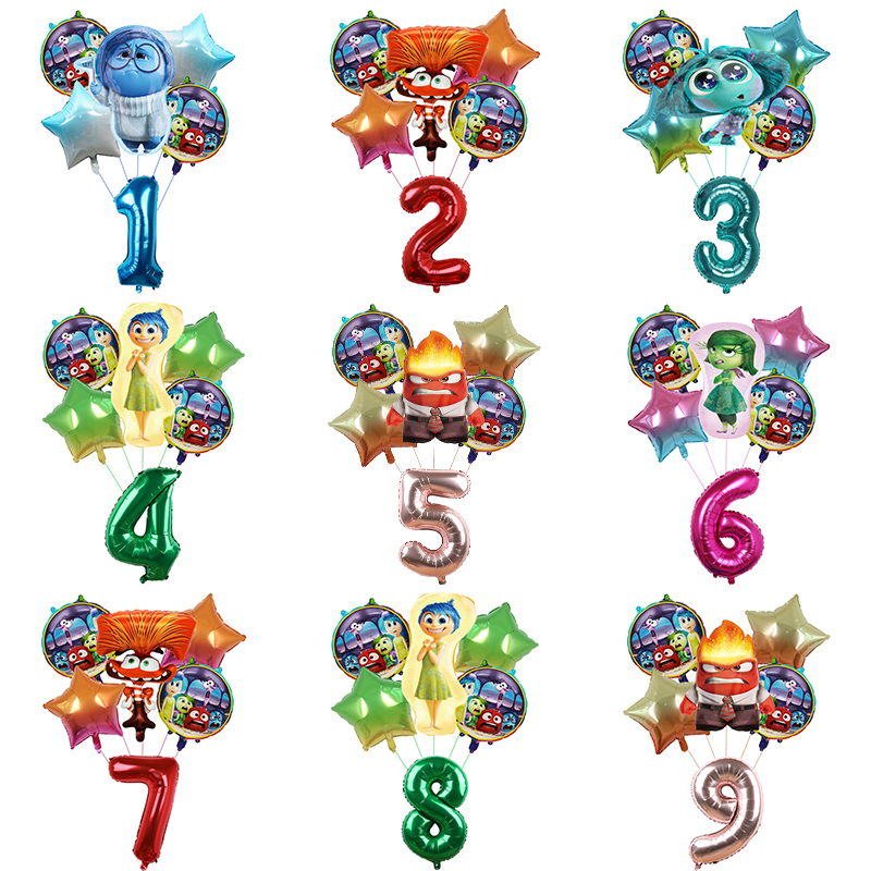 6pcs New Inside Out2 Balloons  - Kids Outdoor Easter Toys บทวิจารณ์และราคา