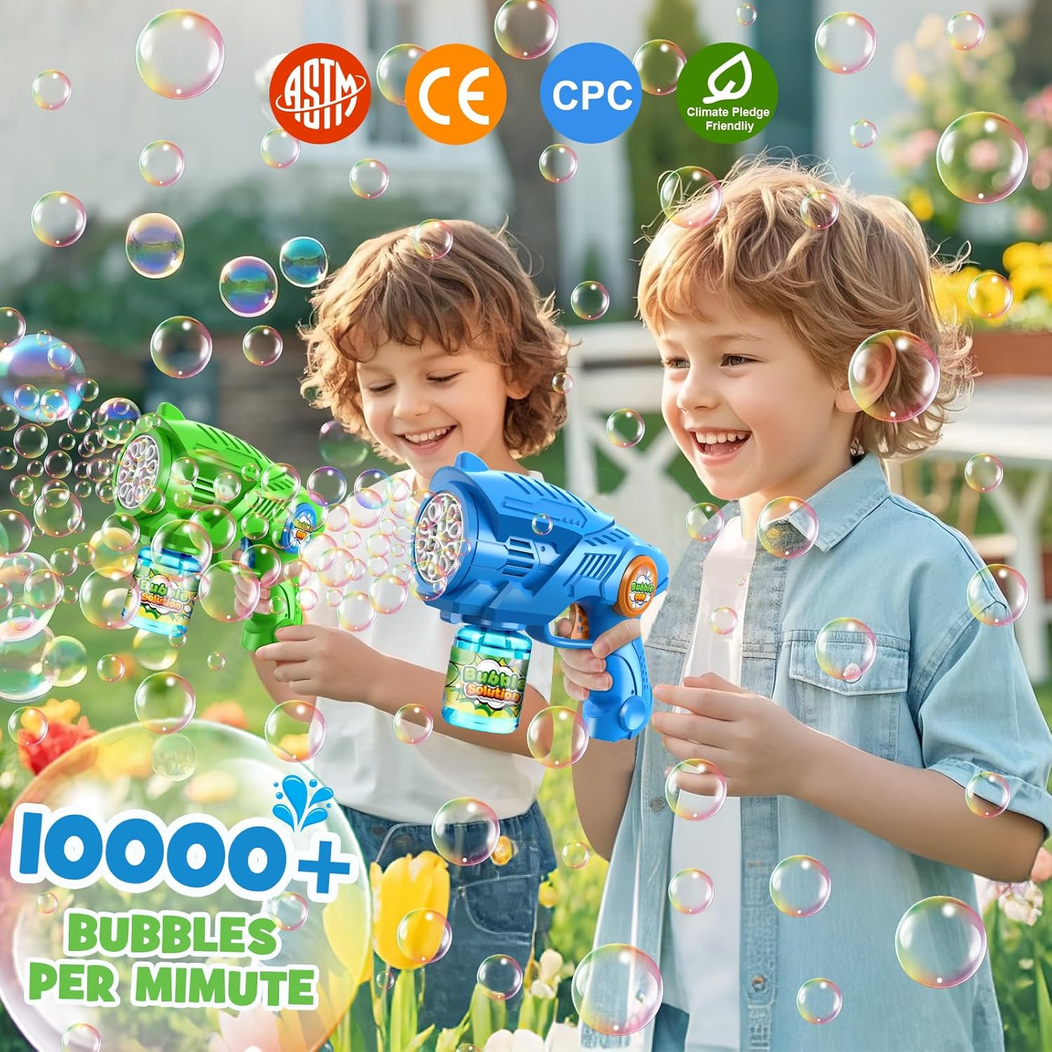 2-Pack Automatic Bubble Guns f - Kids Outdoor Easter Toys บทวิจารณ์และราคา