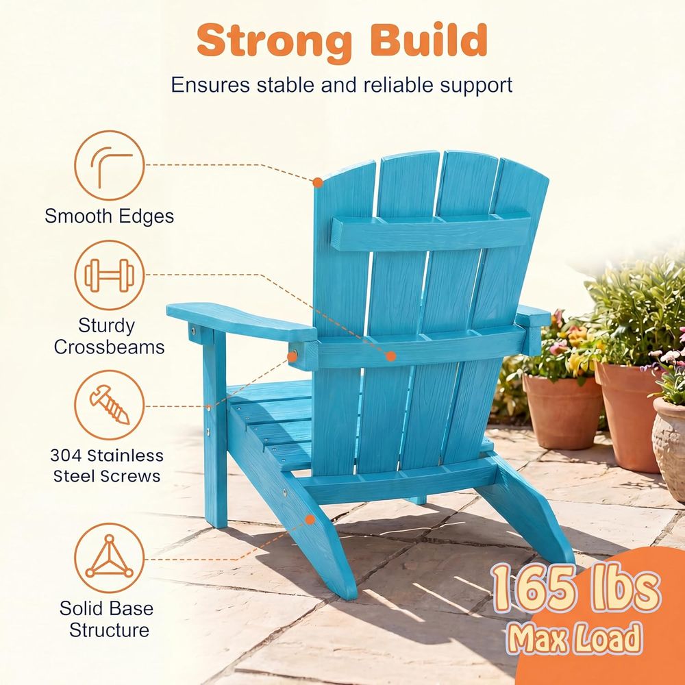 Kids Adirondack Chair, All-Wea - Kids Outdoor Adirondack Chair บทวิจารณ์และราคา