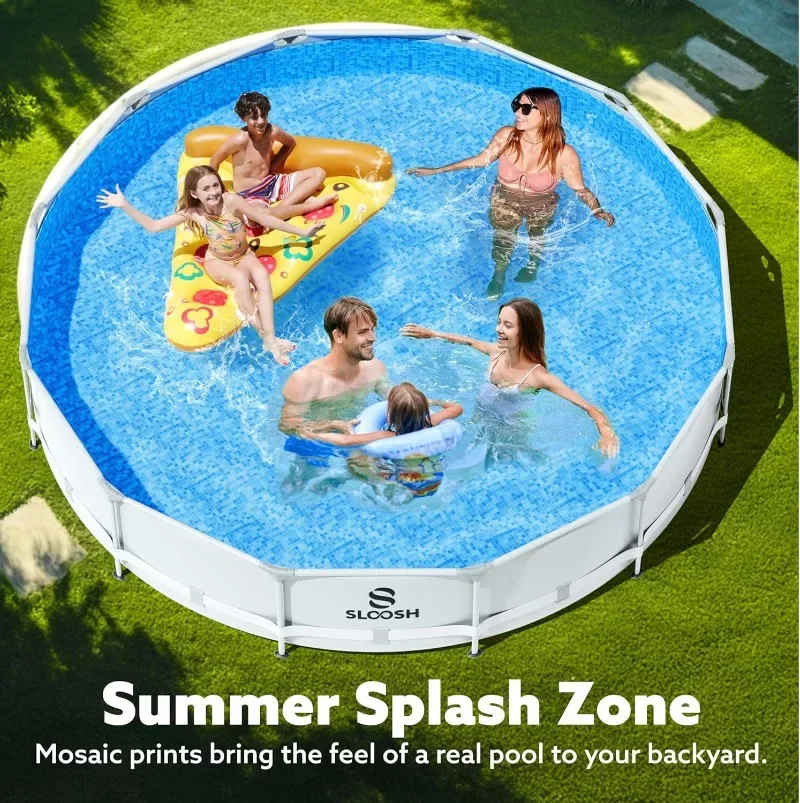 SLOOSH Round Above Ground Pool - Kids Outdoor Frame บทวิจารณ์และราคา