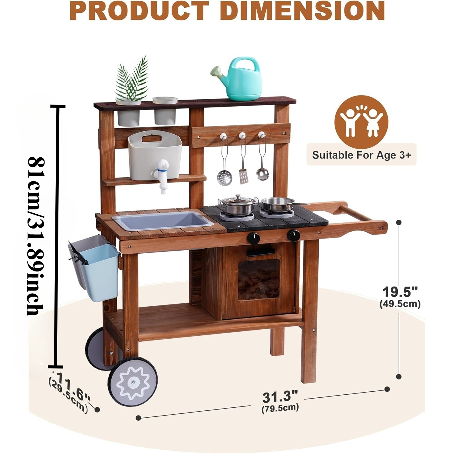 Outdoor Mud Kitchen Toy for Ki - Kids Outdoor Sink บทวิจารณ์และราคา