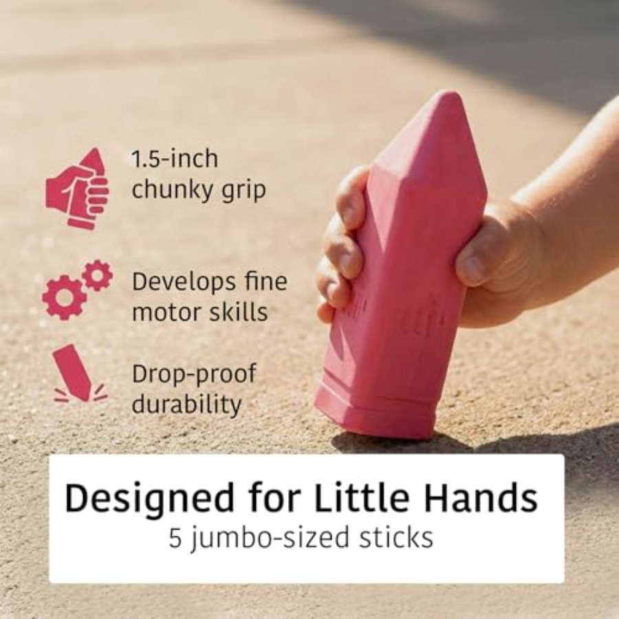 Non-Toxic Sidewalk Chalk for T - Chalk Outdoor Jumbo บทวิจารณ์และราคา