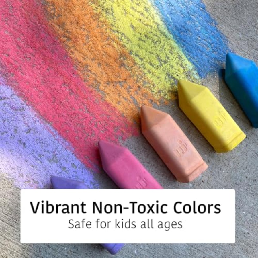 Non-Toxic Sidewalk Chalk for T - Chalk Outdoor Jumbo บทวิจารณ์และราคา