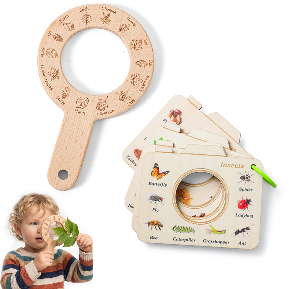 Wooden Magnifying Glass and Ca - Kids Outdoor Explorer Kit บทวิจารณ์และราคา