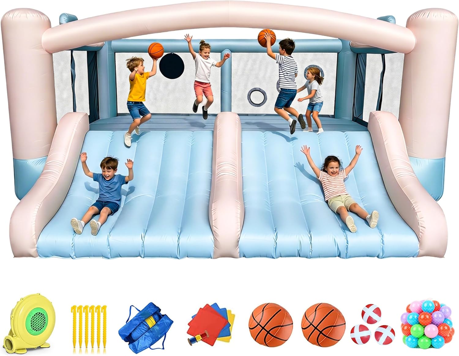 Large 8-in-1 Inflatable Bounce - Kids Outdoor Jumping Castle บทวิจารณ์และราคา