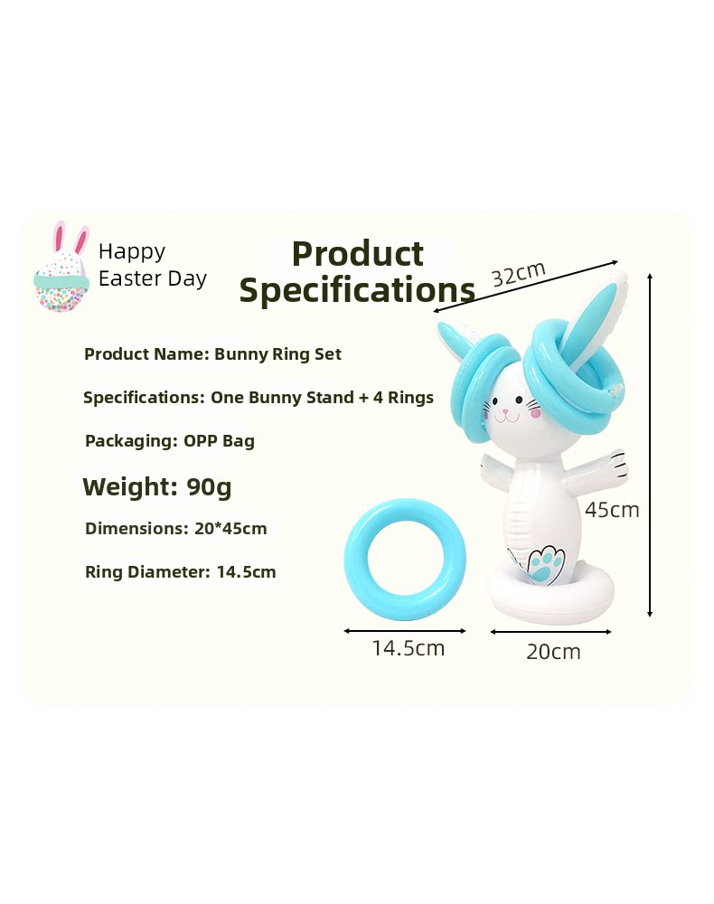 Easter Inflatable Bunny Ring T - Outdoor Games For Kids บทวิจารณ์และราคา