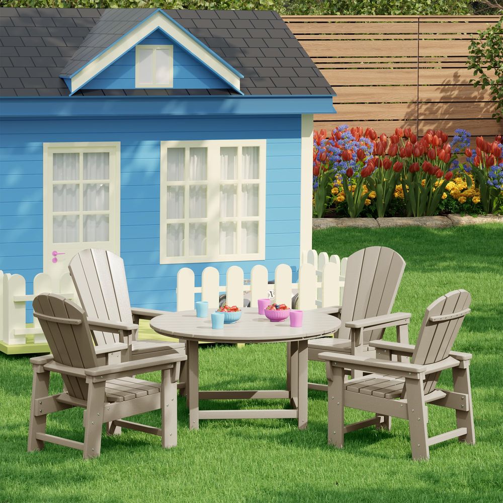 Kids Adirondack Chair Set of 4 - Kids Outdoor Lawn Chair บทวิจารณ์และราคา