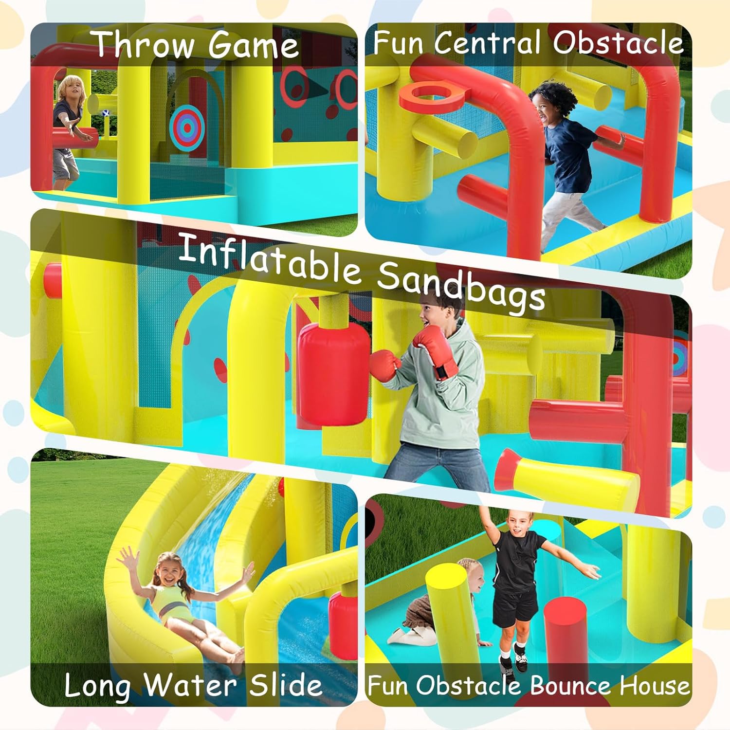 Kids Inflatable Water Slide Bo - Outdoor Games For Kids บทวิจารณ์และราคา