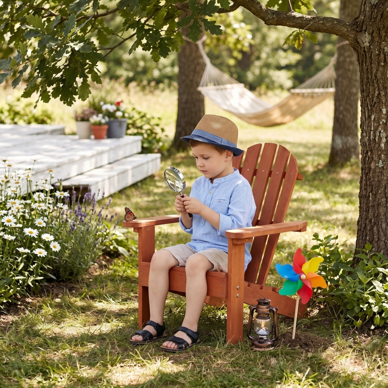 Wooden Kid's Adirondack Chair  - Kids Outdoor Adirondack Chair บทวิจารณ์และราคา