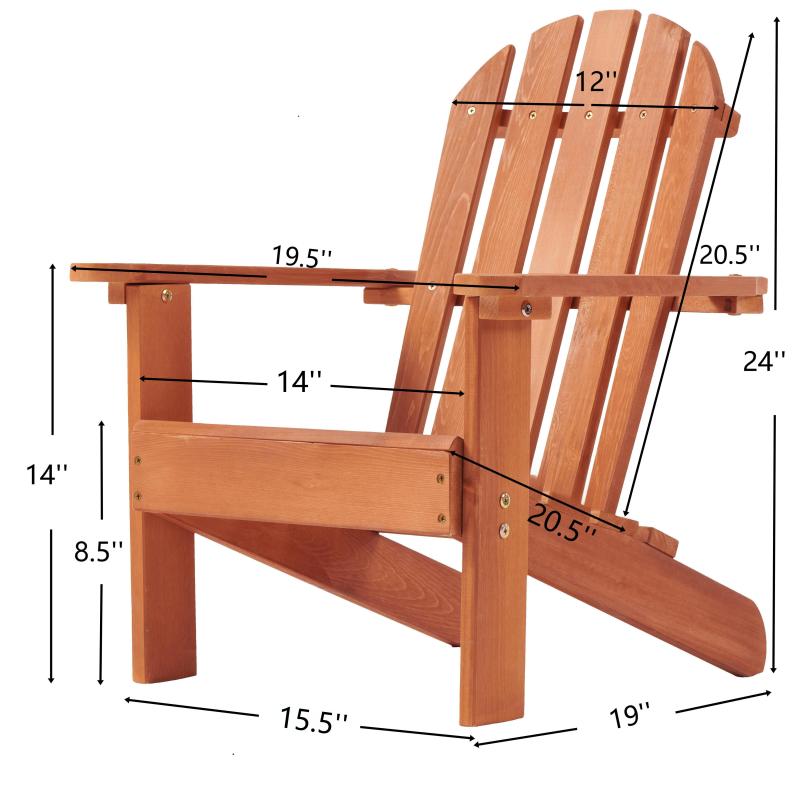 Wooden Kid's Adirondack Chair  - Kids Outdoor Adirondack Chair บทวิจารณ์และราคา