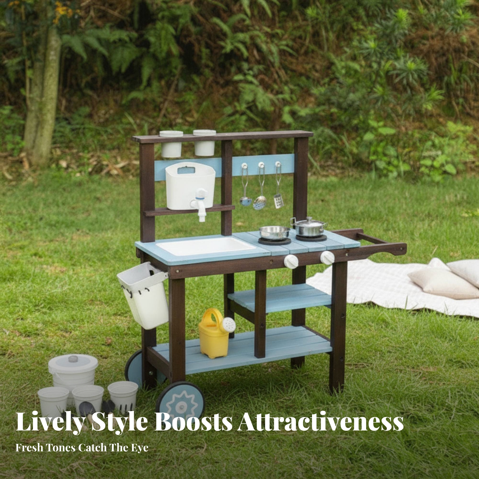 Pretend Cooking Playset Kids O - Kids Outdoor Sink บทวิจารณ์และราคา