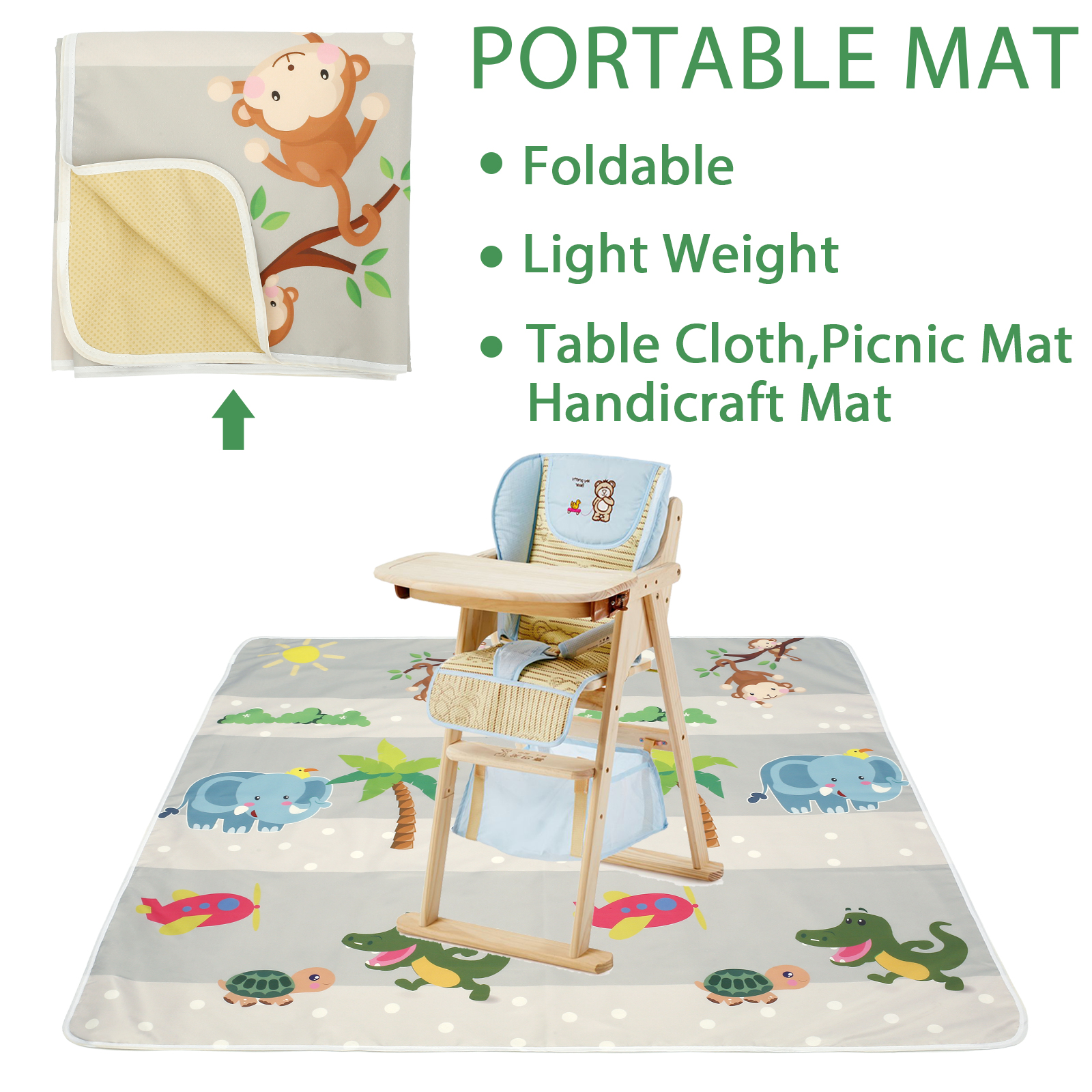 Baby Splat Mat for Under High  - Kids Outdoor Foldable Chair บทวิจารณ์และราคา