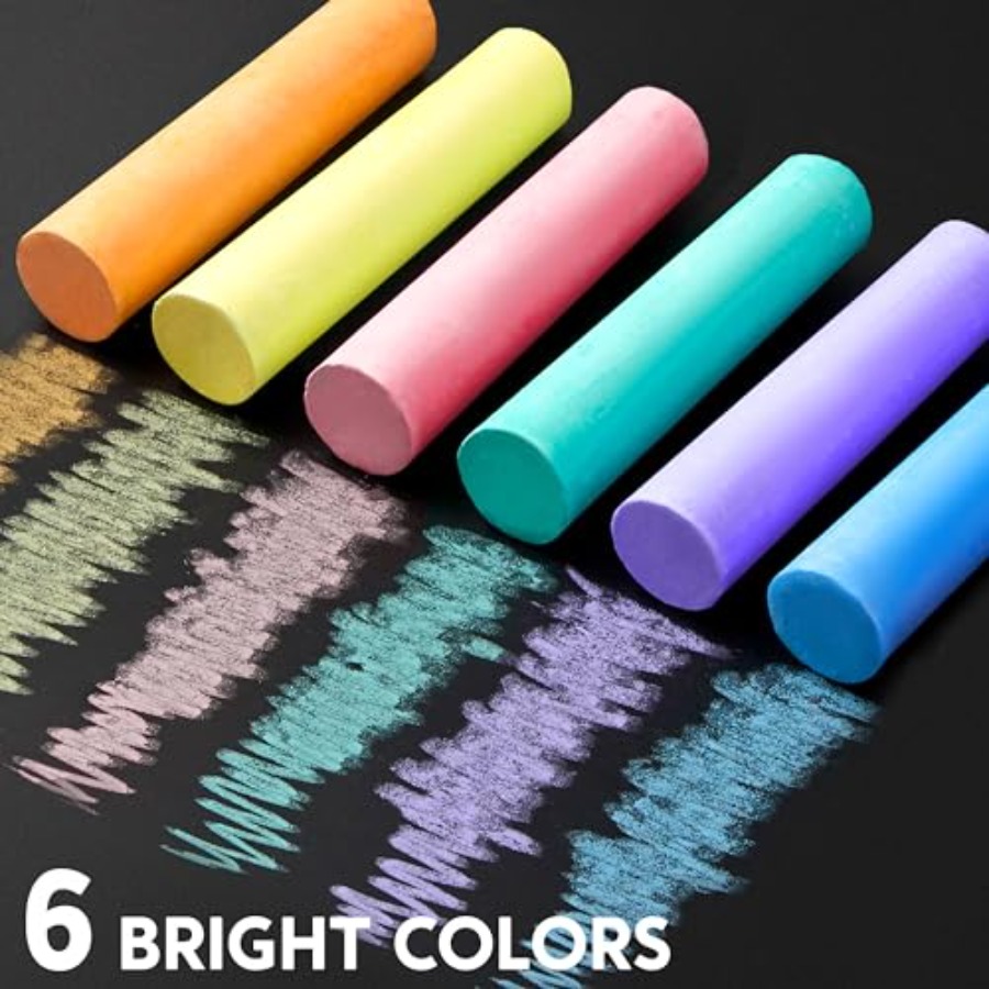 24 PCS Washable Sidewalk Chalk - Chalk Outdoor Jumbo บทวิจารณ์และราคา