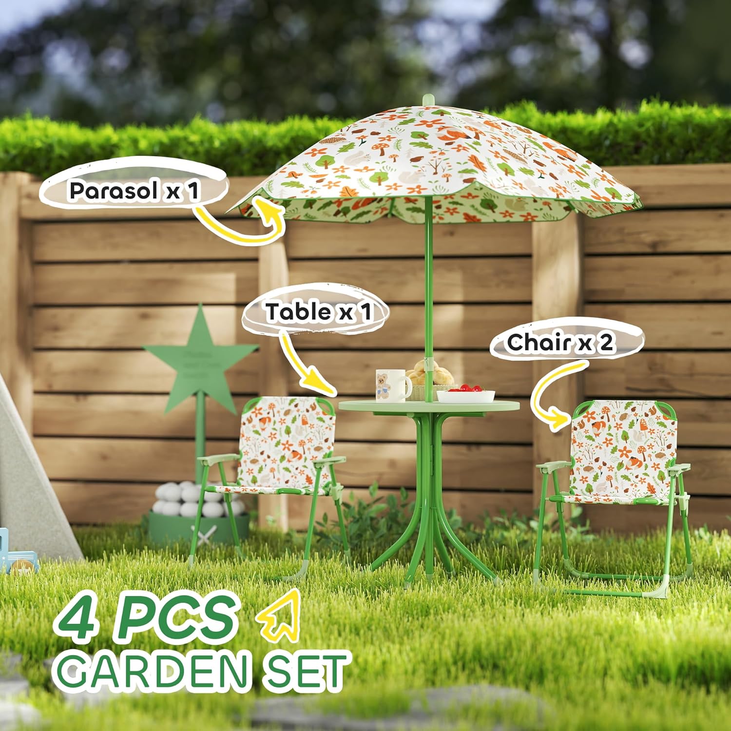 Kids Picnic Table Chair Set Fo - Kids Outdoor Foldable Chair บทวิจารณ์และราคา
