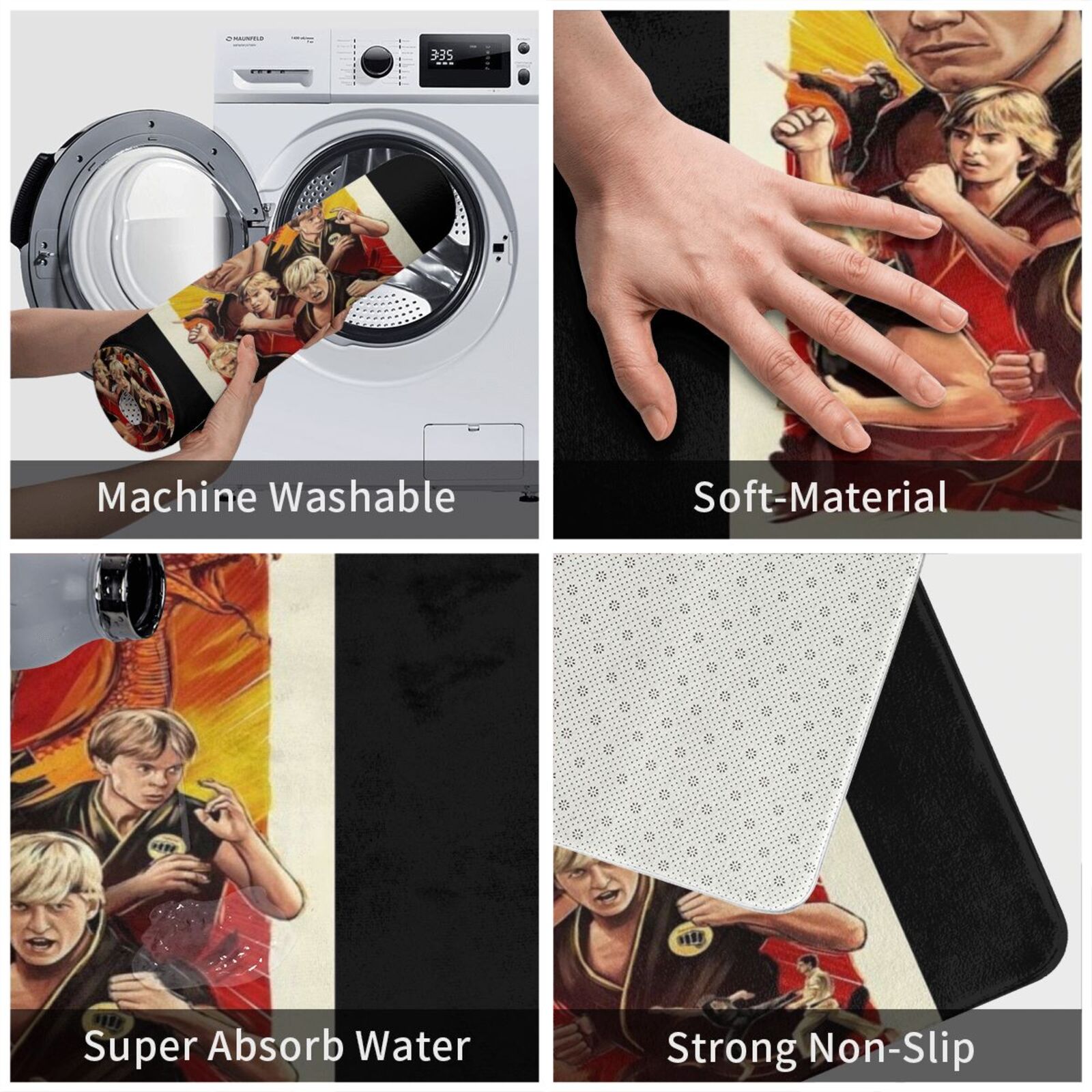 80s Martial Arts Movie Carpet  - Kids Outdoor Floor Cushions บทวิจารณ์และราคา