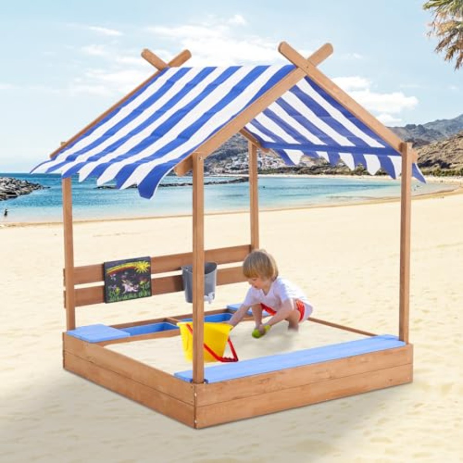 Backyard sandbox with roof for - Kids Outdoor Sink บทวิจารณ์และราคา
