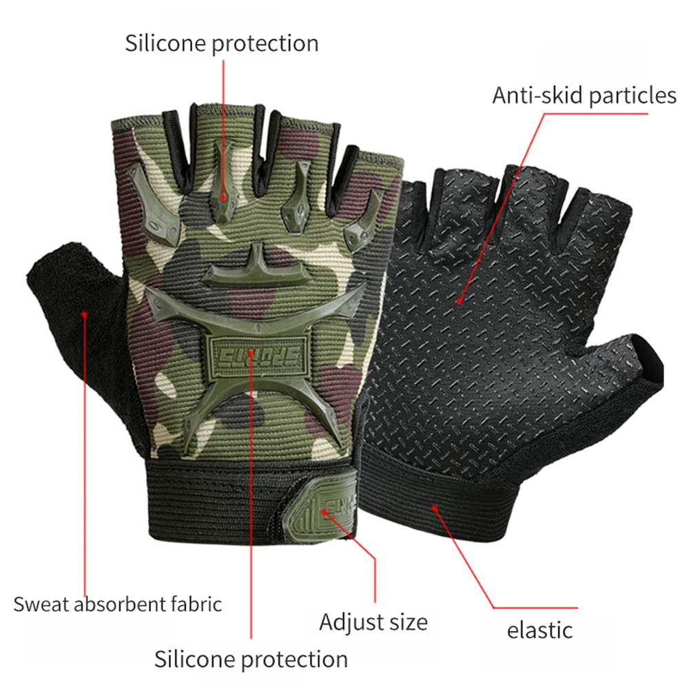 1Pair Kids Cycling Gloves Half - Kids Outdoor Gloves บทวิจารณ์และราคา