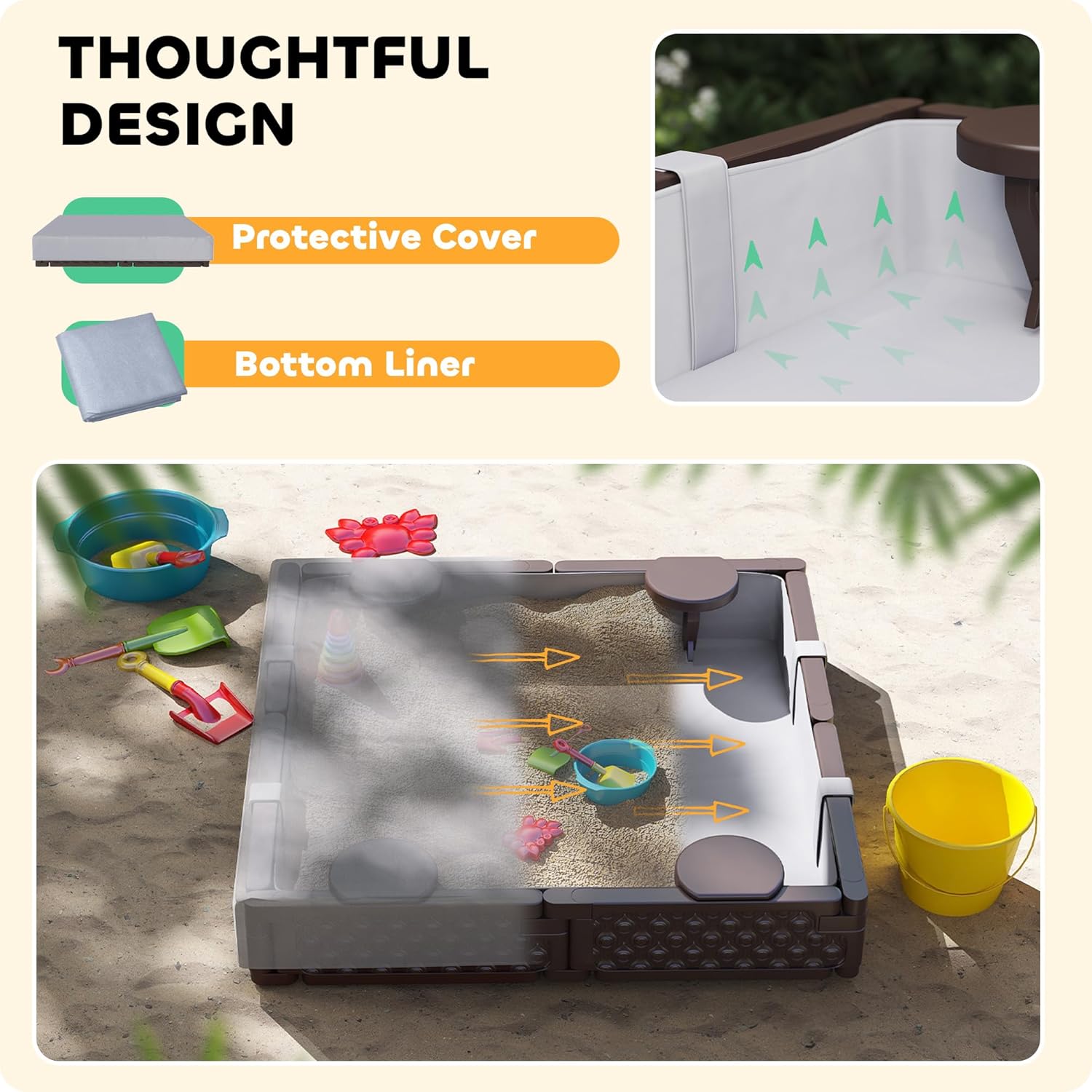 Kids Sandbox with Cover, 47