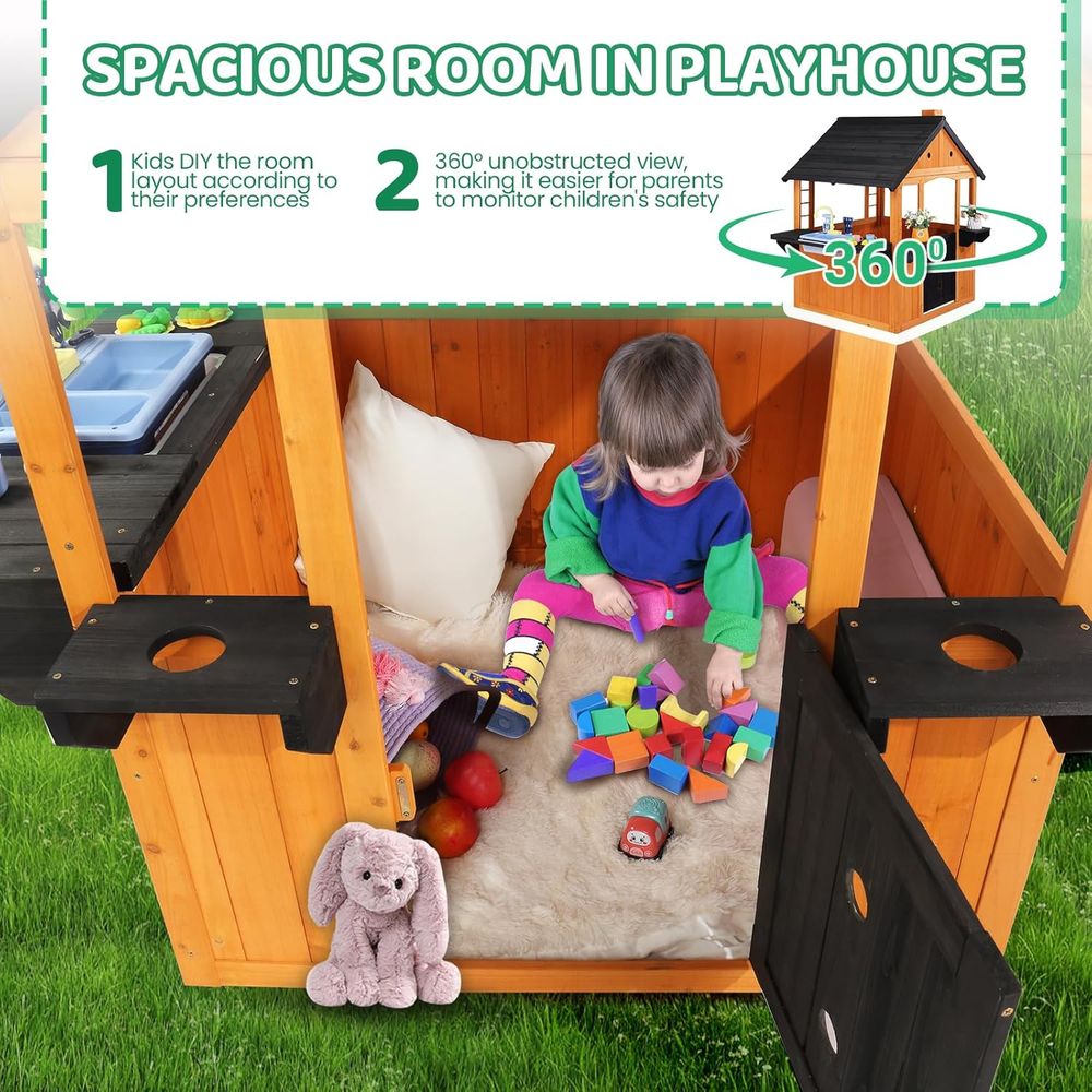 MOR Kids Outdoor Playhouse wit - Kids Outdoor Sink บทวิจารณ์และราคา