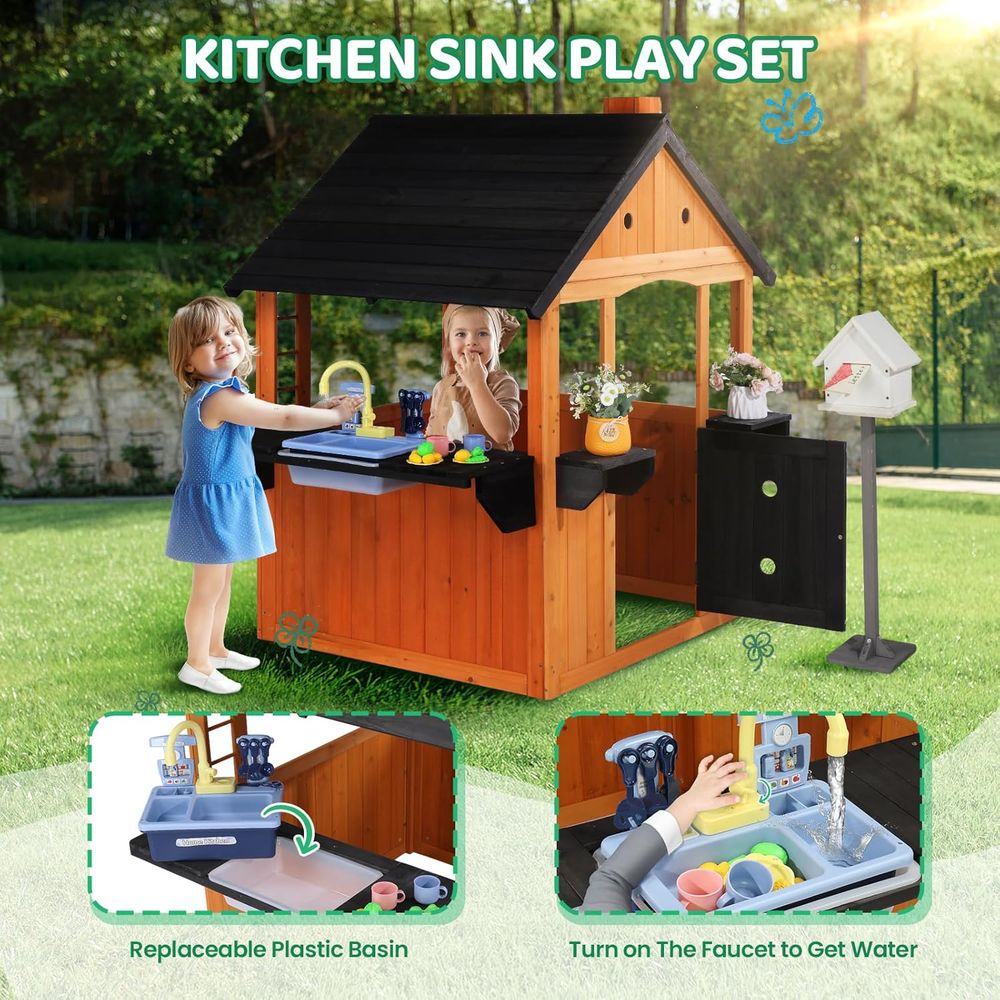 MOR Kids Outdoor Playhouse wit - Kids Outdoor Sink บทวิจารณ์และราคา