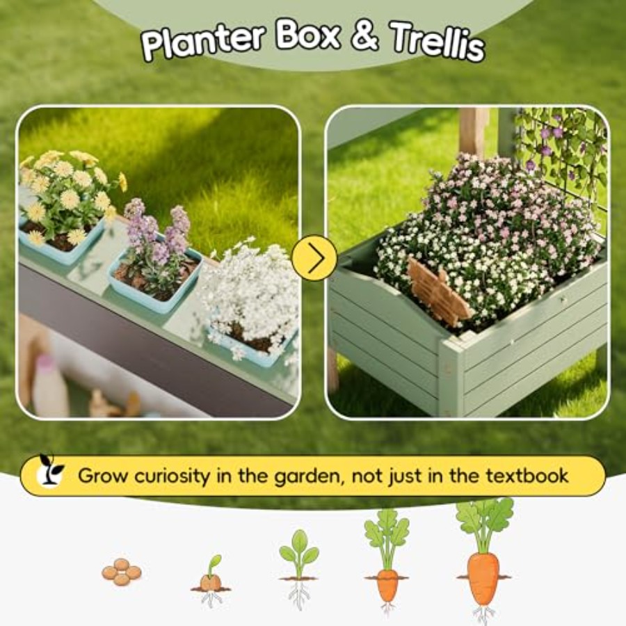 Outdoor kitchen for kids: wood - Kids Outdoor Sink บทวิจารณ์และราคา
